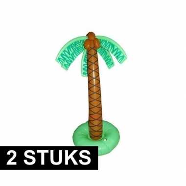 2x opblaasbare decoratie palmboom 179 cm