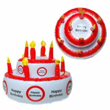 Opblaasbare verjaardagstaart happy birthday 10059998