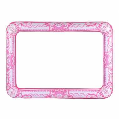 Roze foto prop opblaasbare fotolijst 60 x 80 cm
