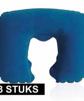 3x opblaasbare nekkussens donkerblauw