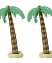 3x stuks opblaasbare kleine palmboom 90 cm