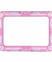 Roze foto prop opblaasbare fotolijst 60 x 80 cm